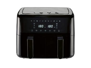 SILVERCREST® Podwójna frytkownica beztłuszczowa Air Fryer retro, 2600 W, 2 × 4,35 l, czarna