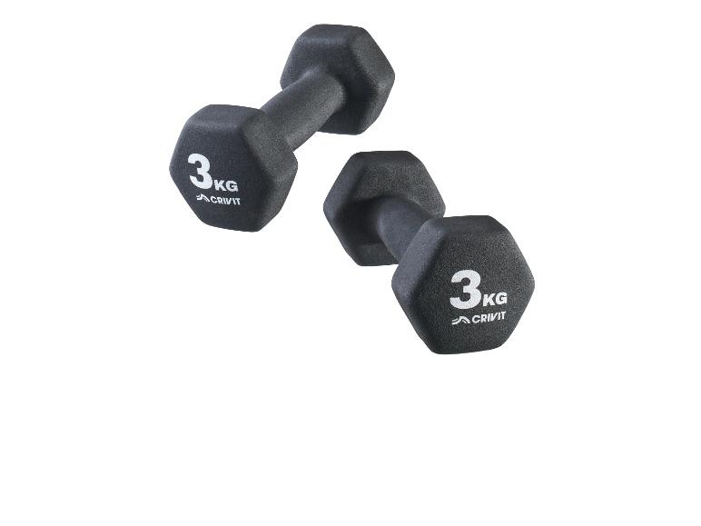 Zestaw 2 hantli, 3 kg lub 4 kg