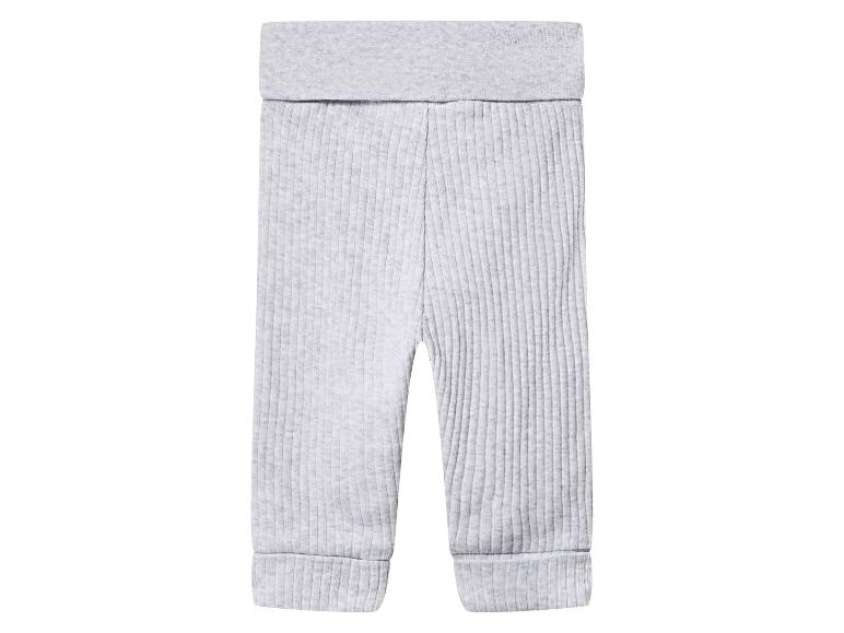 Szare prążkowane legginsy niemowlęce