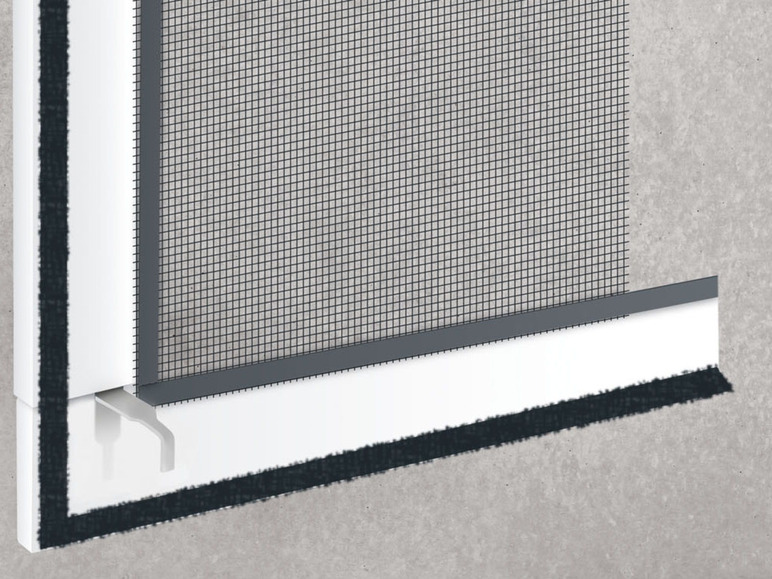 Pełny ekran: LIVARNO home Aluminiowa moskitiera na okno 100 x 120 cm, biała, 3 szt. - zdjęcie 5