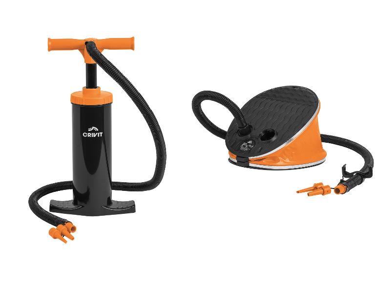 Pompy Crivit: nożna i ręczna.