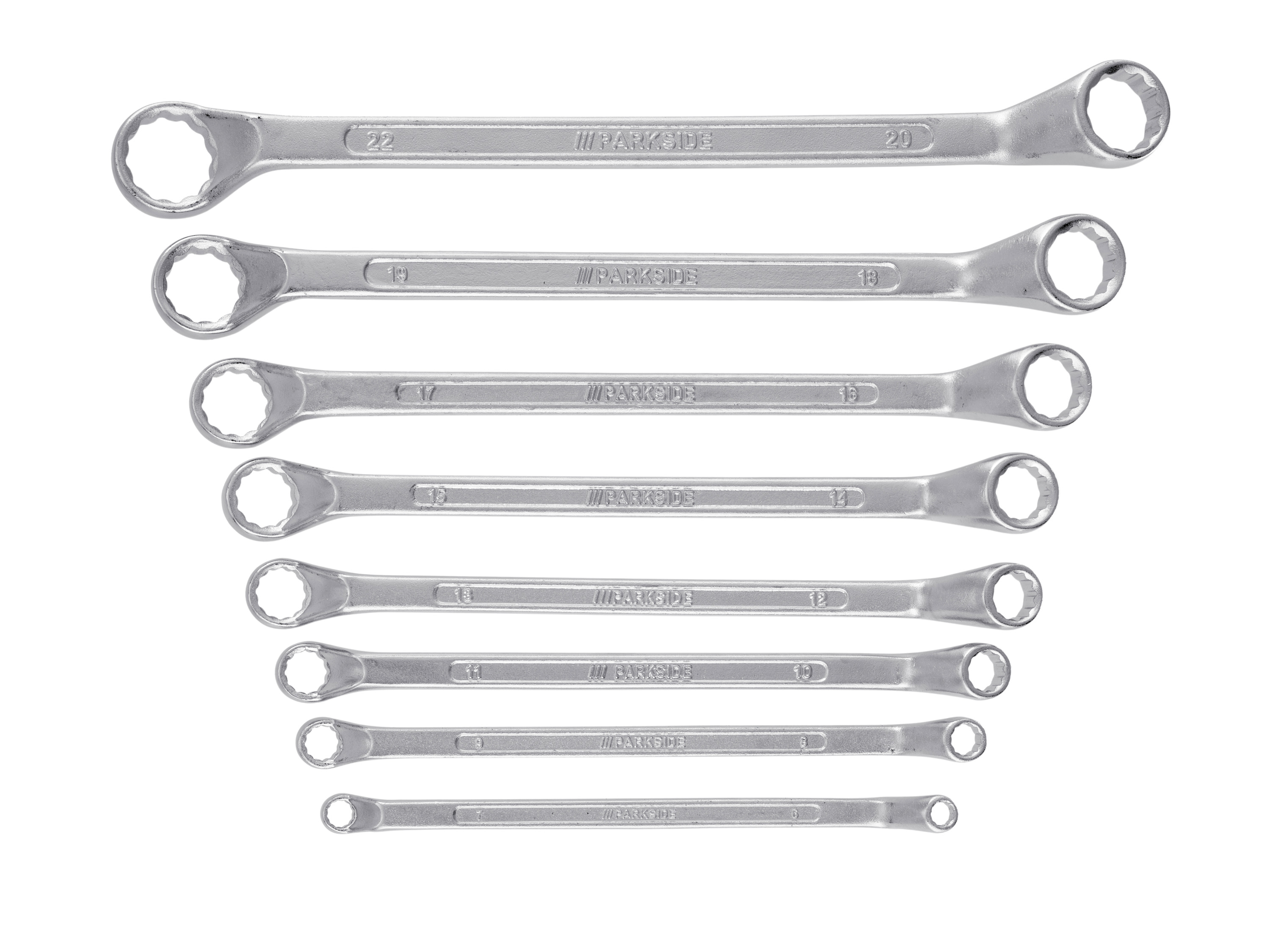 PARKSIDE® Zestaw 8 kluczy płaskich, oczkowych lub płasko-oczkowych (Klucz oczkowy)