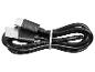 Czarny zwinięty kabel USB do ładowania z wtyczkami USB-A i USB-C