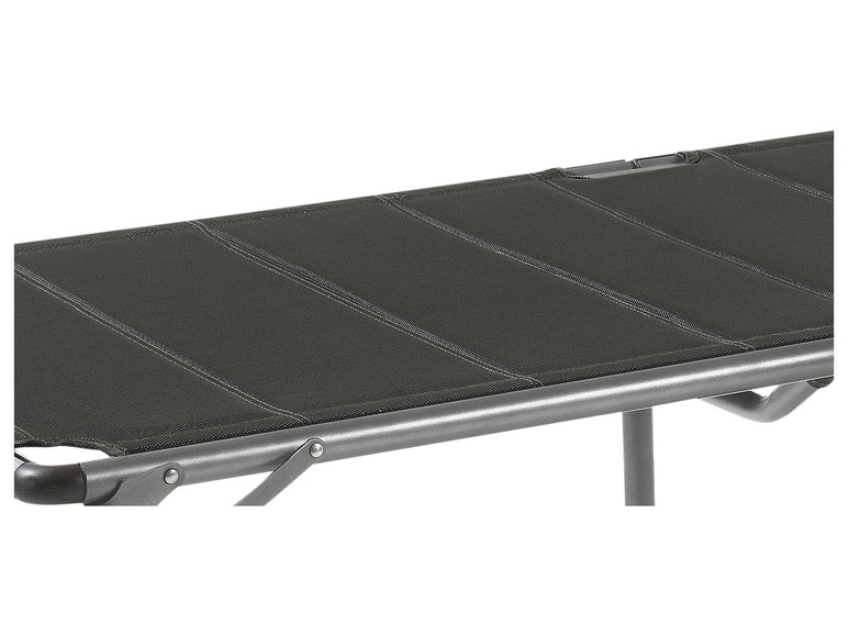 Pełny ekran: LIVARNO home Komfortowy leżak aluminiowy XXL Houston, z daszkiem przeciwsłonecznym, szary - zdjęcie 7