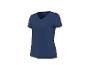 Granatowy damski T-shirt z dekoltem w serek