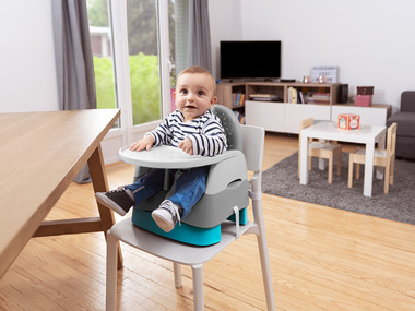 Badabulle Krzesełko do karmienia, podwyższenie na krzesło z komfortową poduszką, Home & Go