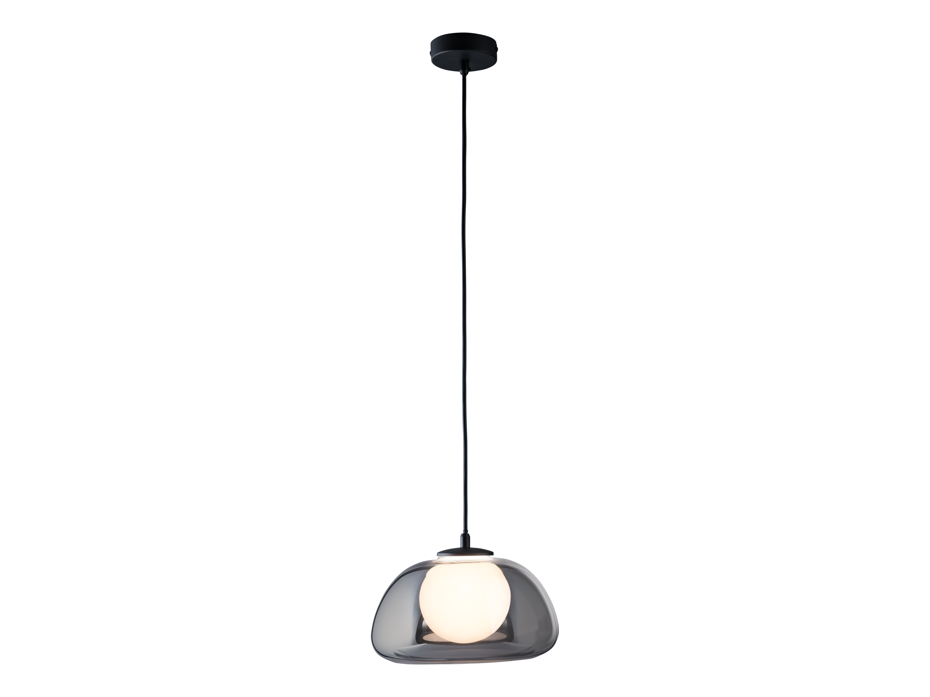 LIVARNO home Lampa wisząca LED (Szare szkło)