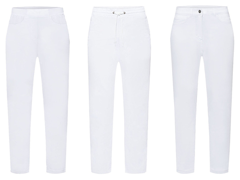 Pełny ekran: esmara® Spodnie robocze damskie, białe, 1 para - zdjęcie 1
