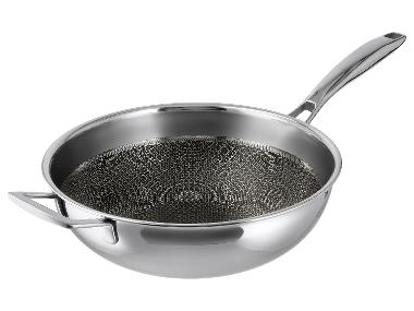 SILVERCREST® Wok ze stali szlachetnej o strukturze plastra miodu, ⌀ 28 cm