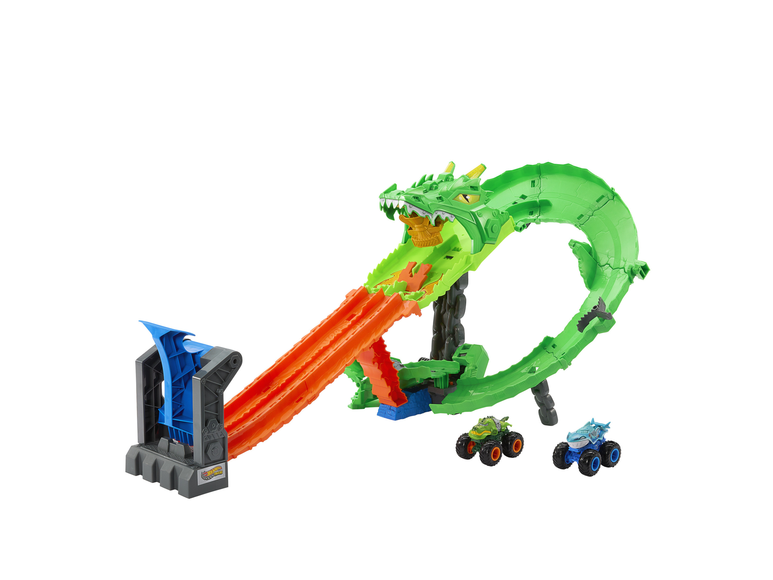 HOT WHEELS Tor samochodowy Monster Trucks Smoczy Wyścig
