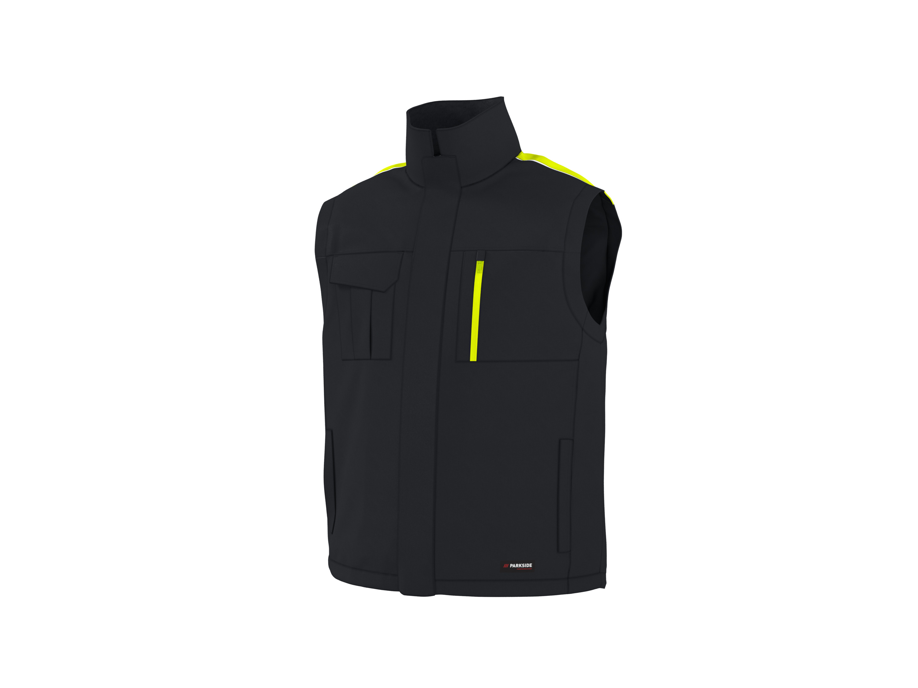 PARKSIDE PERFORMANCE® Kamizelka robocza męska (Czarny/ żółty, M(48/50))
