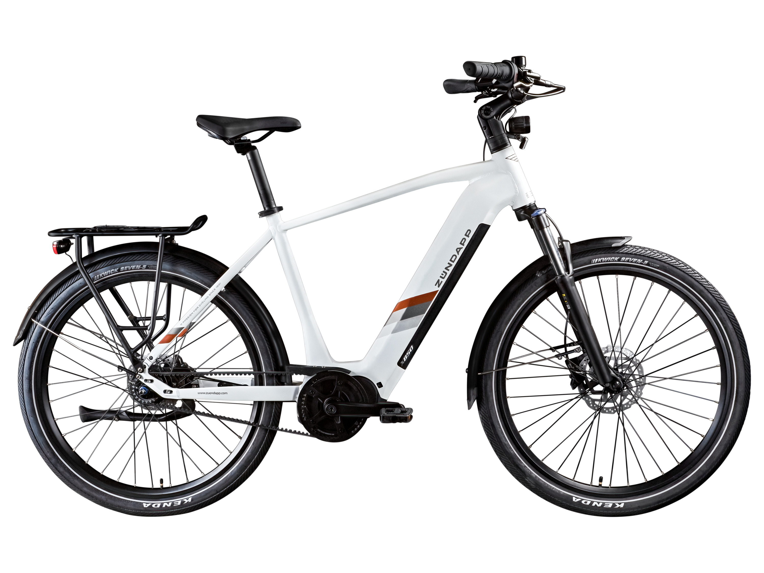 ZÜNDAPP Rower elektryczny X850, pasek napędowy Gates Carbon. (Biały)