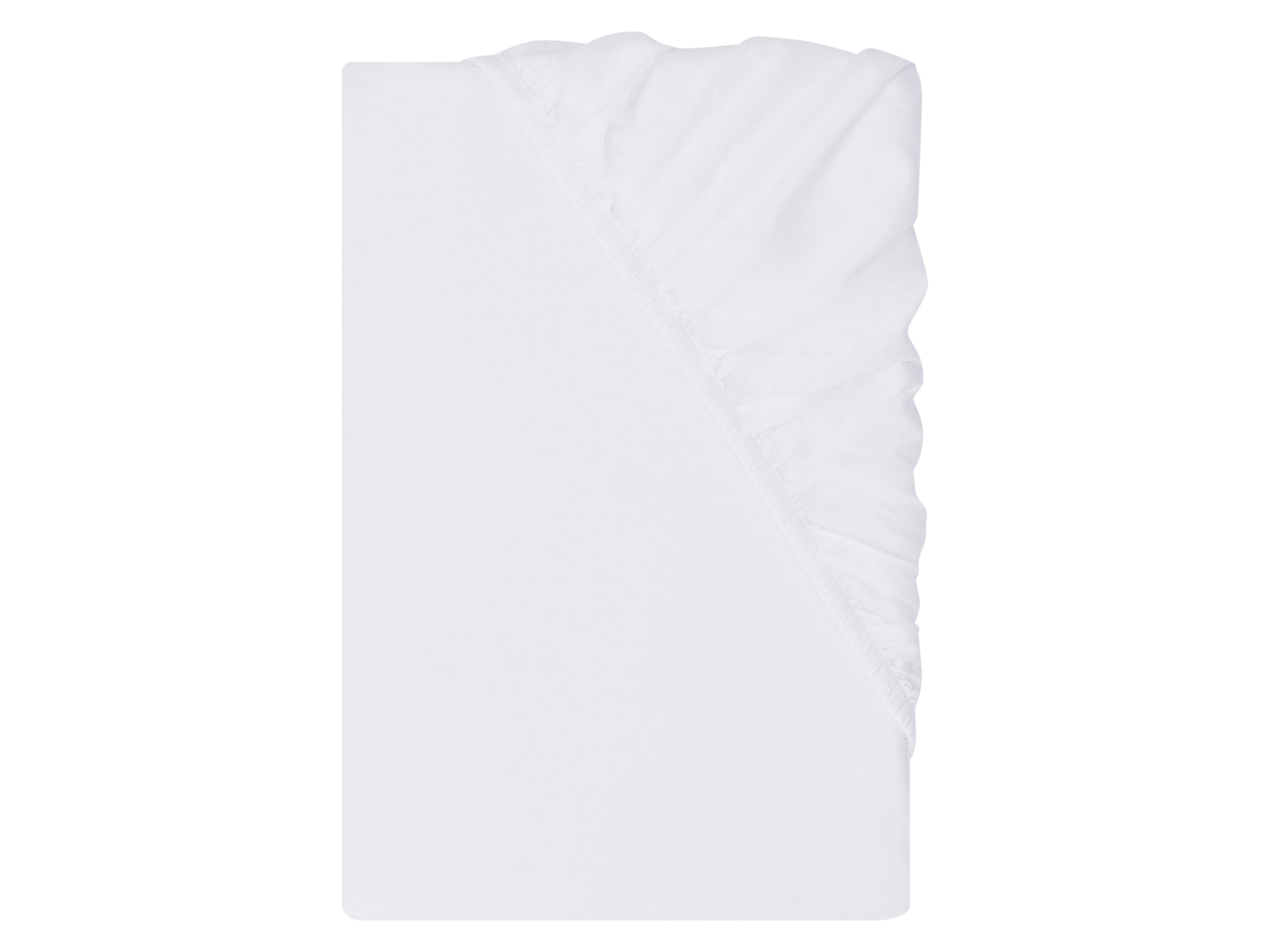 LIVARNO® Prześcieradło z bawełny satynowej z gumką, 140-160 x 200 cm (Biały)