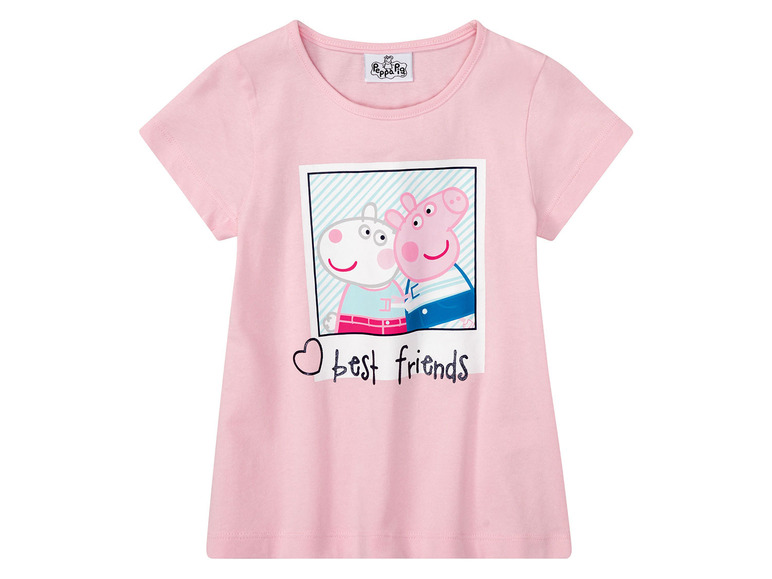 Pełny ekran: T-shirt dziewczęcy bawełniany, z bohaterami bajek, 2 sztuki - zdjęcie 14