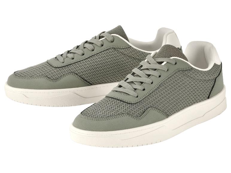 Para szarych sneakersów z białymi detalami