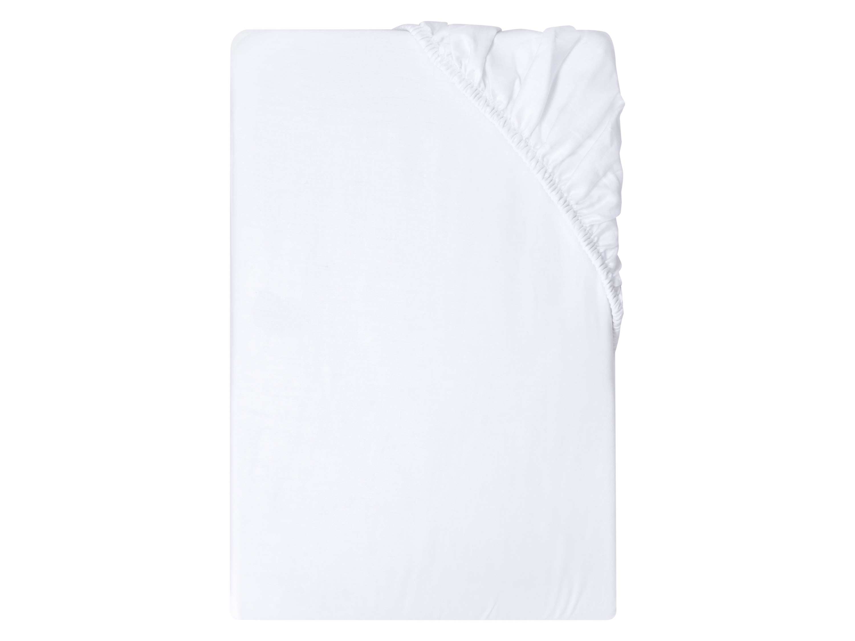 LIVARNO® Prześcieradło z gumką satynowe, 140-160 x 200 cm (biała)