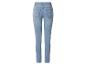 Damskie jasnoniebieskie jeansy skinny, widok z tyłu