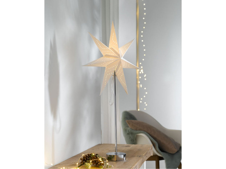Pełny ekran: LIVARNO home Dekoracyjna gwiazda świąteczna stojąca, 3 LED - zdjęcie 2