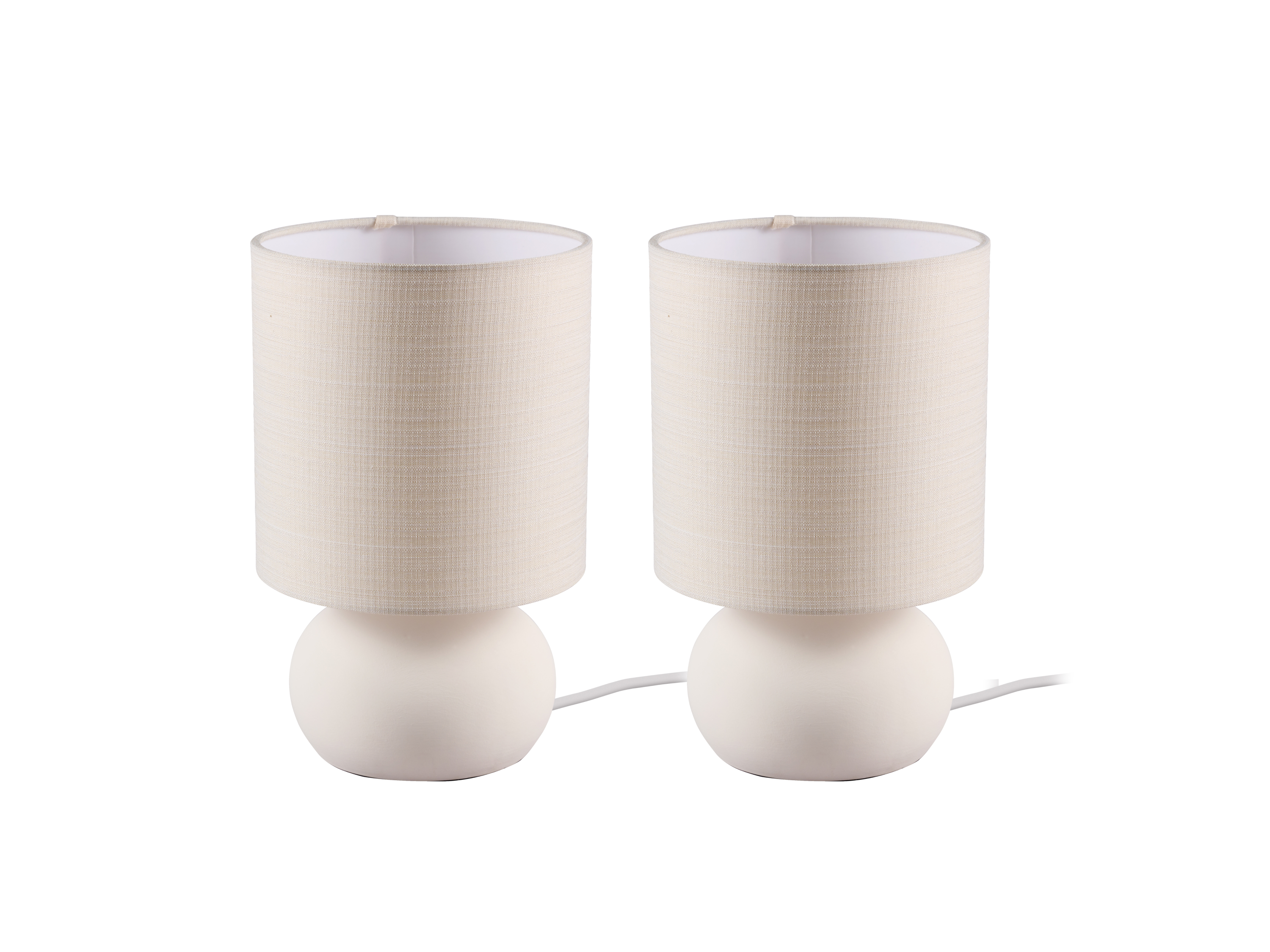 LIVARNO® Zestaw 2 lampek stołowych i nocnych LED, biały