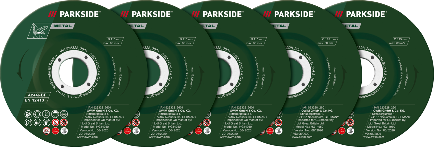 PARKSIDE® Zestaw tarcz listkowych / Talerz szlifierski na rzep z zestawem papieru ściernego / Tarcza czyszcząca / Zestaw tarcz zgrubnych (Tarcze do ob