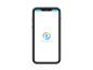 Smartfon z otwartą aplikacją „HealthForYou”, wyświetlający okrągłe logo z ludzką sylwetką.