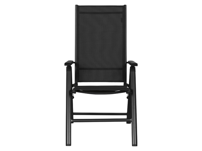 Pełny ekran: LIVARNO home Zestaw 2 składanych krzeseł aluminiowych Houston, czarny/ antracyt - zdjęcie 4