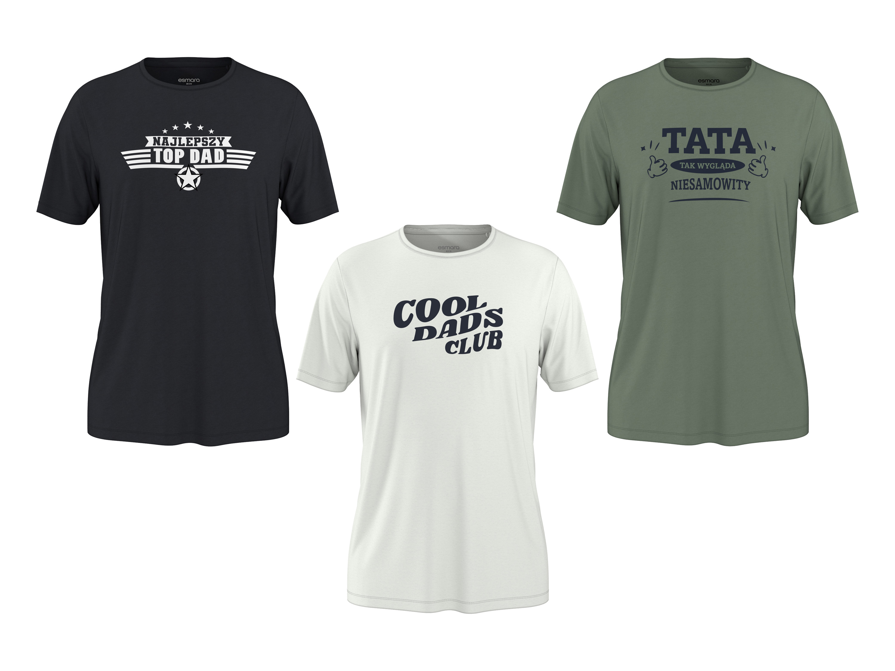 esmara Men T-shirt z bawełny na Dzień Taty