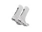 Para białych skarpet TapeDesign z czarnymi antypoślizgowymi wypustkami.