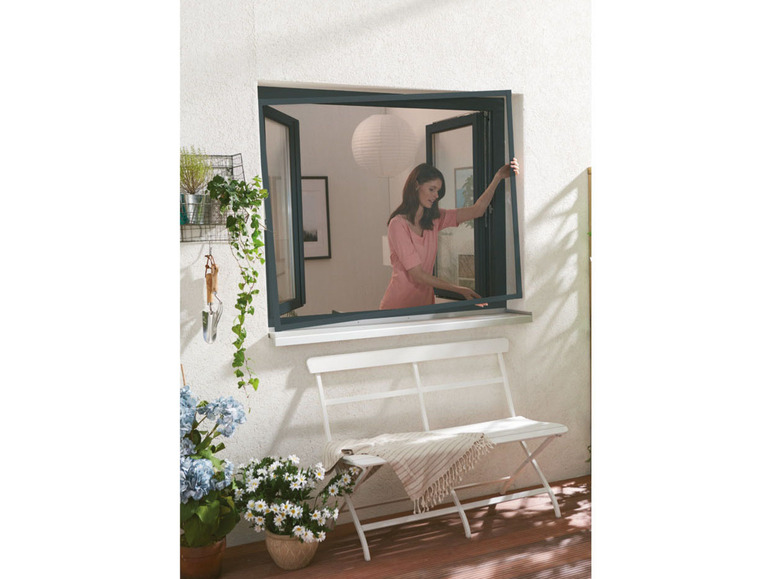 Pełny ekran: LIVARNO home Moskitiera okienna, 100 x 120 cm, rama aluminiowa - zdjęcie 2