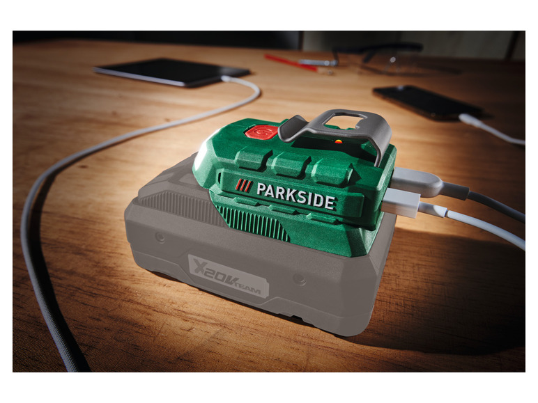 Pełny ekran: PARKSIDE® Adapter do akumulatora 20 V z lampką LED - zdjęcie 3