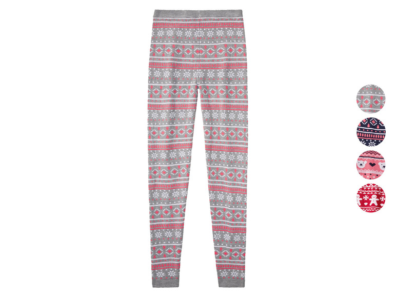 Szare legginsy z świątecznym wzorem