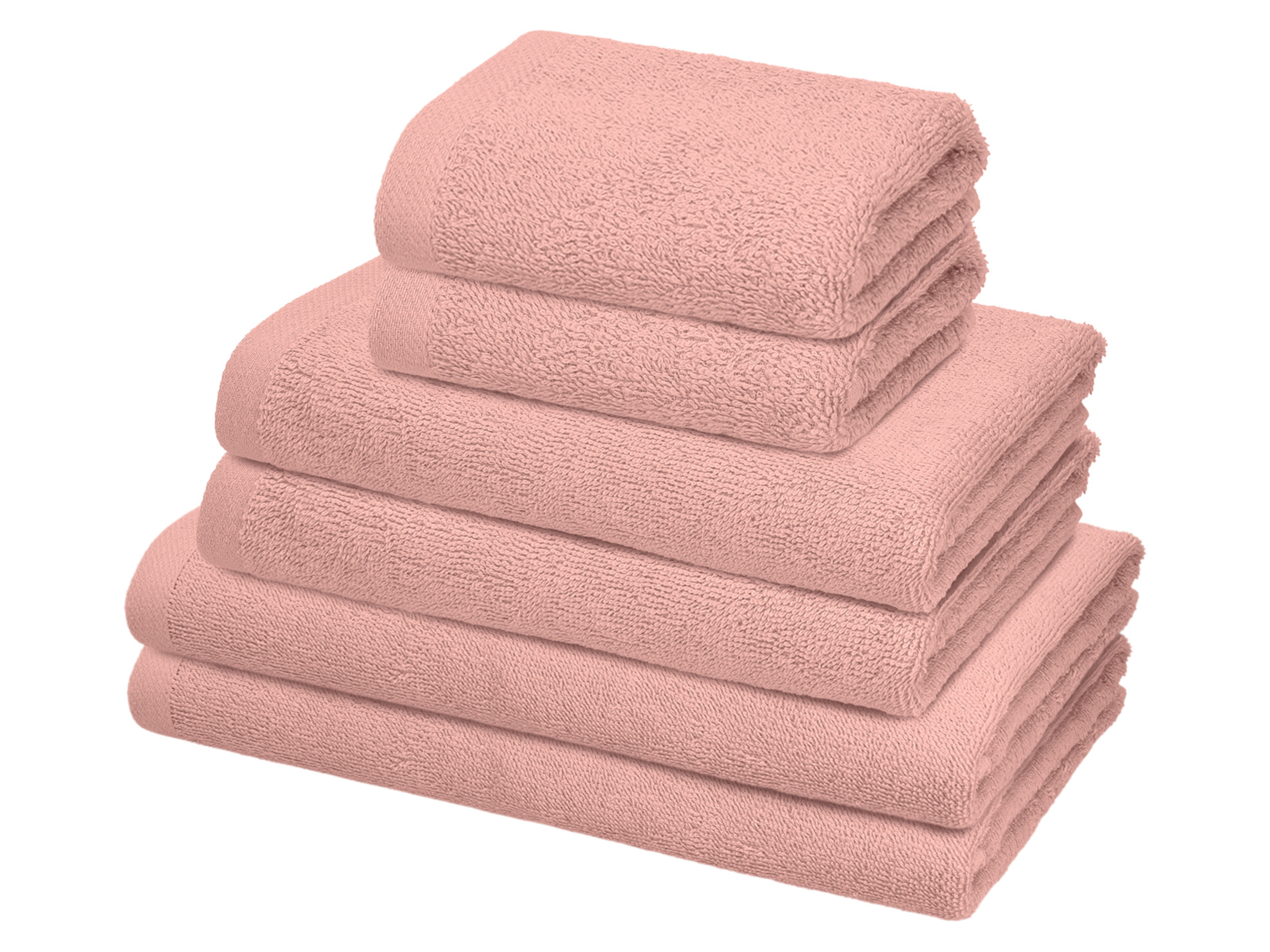 LIVARNO® Komplet 6 ręczników frotte (Różowy)
