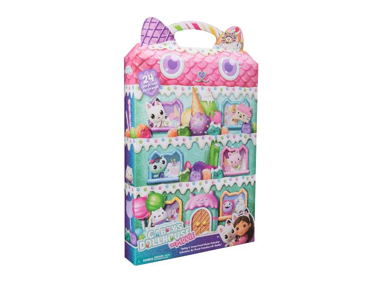 Kalendarz adwentowy Gabby's Dollhouse z 24 niespodziankami.