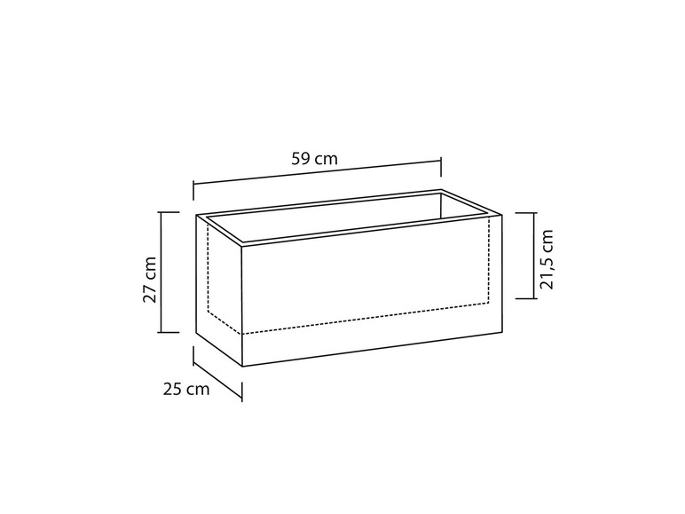 Pełny ekran: Scheurich Podłużna donica Cube Box - zdjęcie 4