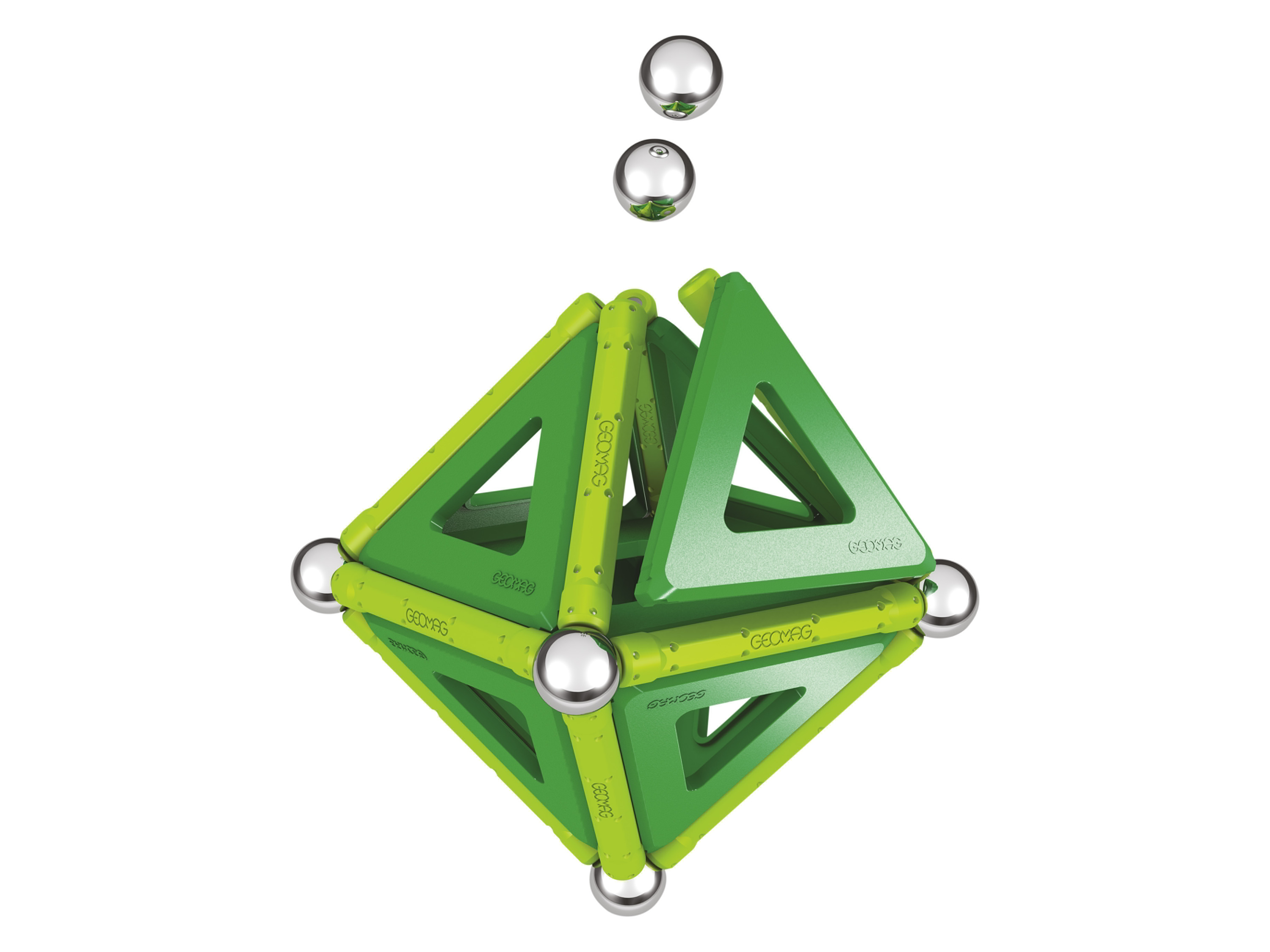 Geomag Klocki magnetyczne, 35 elementów (Klasyczne panele w kolorze zielonym)