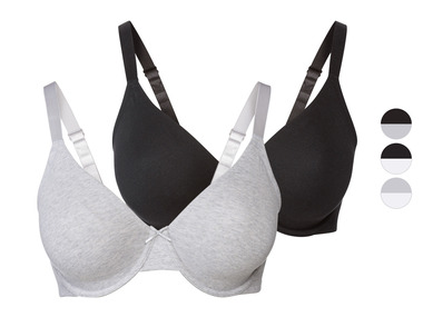 esmara® Biustonosz damski z fiszbinami, 2 sztuki