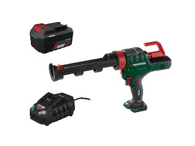 PARKSIDE® Zestaw Pistolet do kartuszy, 20 V z akumulatorem, 4 Ah i ładowarką, 4 A