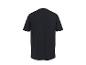 Gładki czarny T-shirt z krótkim rękawem, widok z tyłu