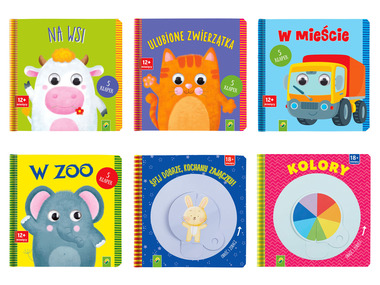 Książki tekturowe dla dzieci/niemowląt, interaktywne