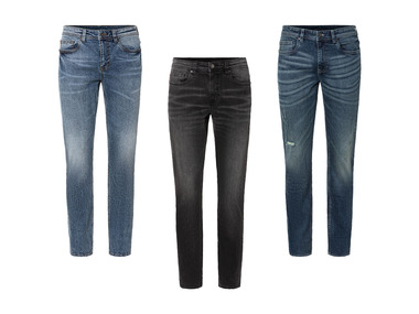 LIVERGY® Jeansy męskie z bawełną, Slim Fit