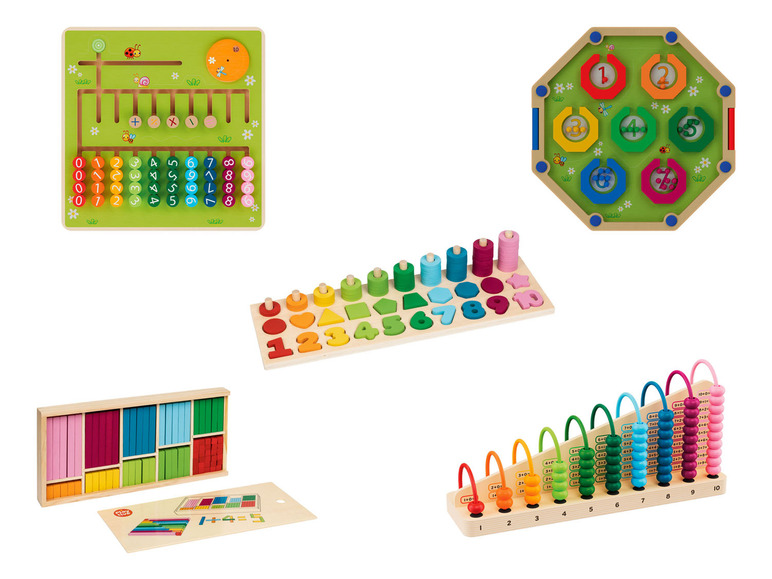Pełny ekran: Playtive Drewniany zestaw do nauki liczenia Montessori - zdjęcie 1