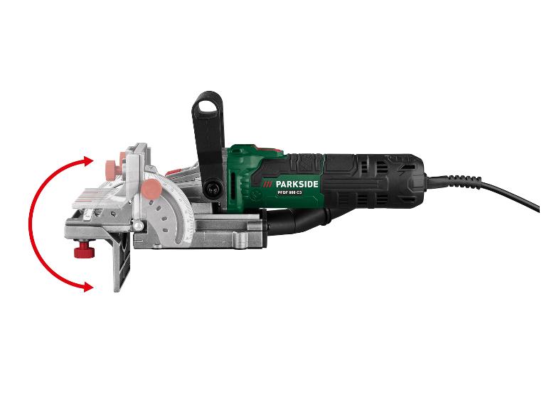 Frezerka Parkside PFD 900 C3 z możliwością regulacji.