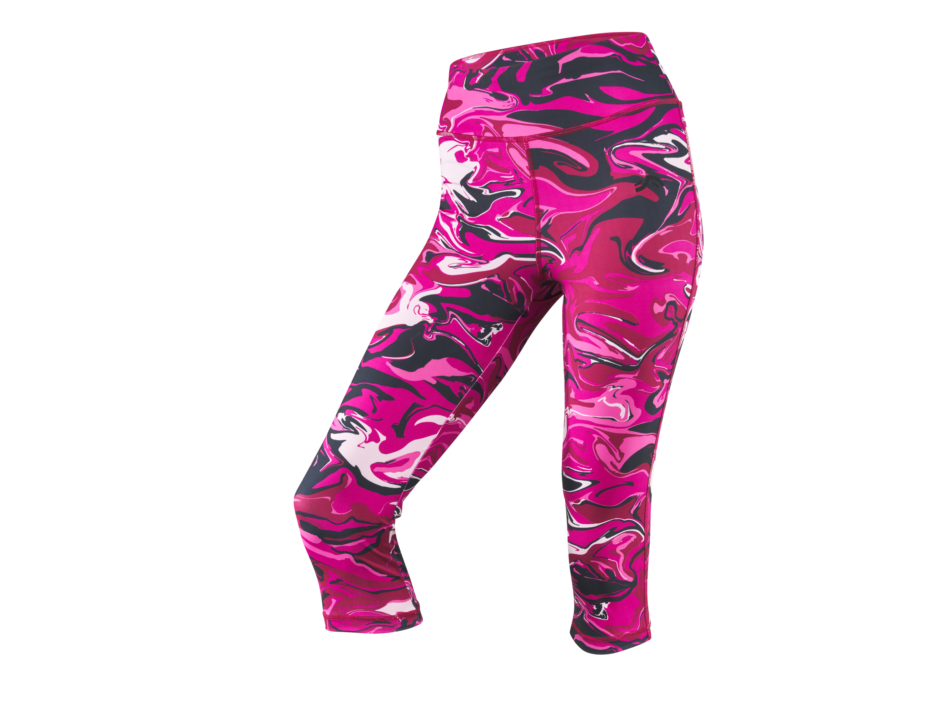 CRIVIT Legginsy sportowe damskie 3/4 (Wzorzysty, XS (32/34))