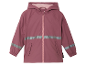 Różowa wodoodporna kurtka dla dziewczynek z odblaskowymi detalami.