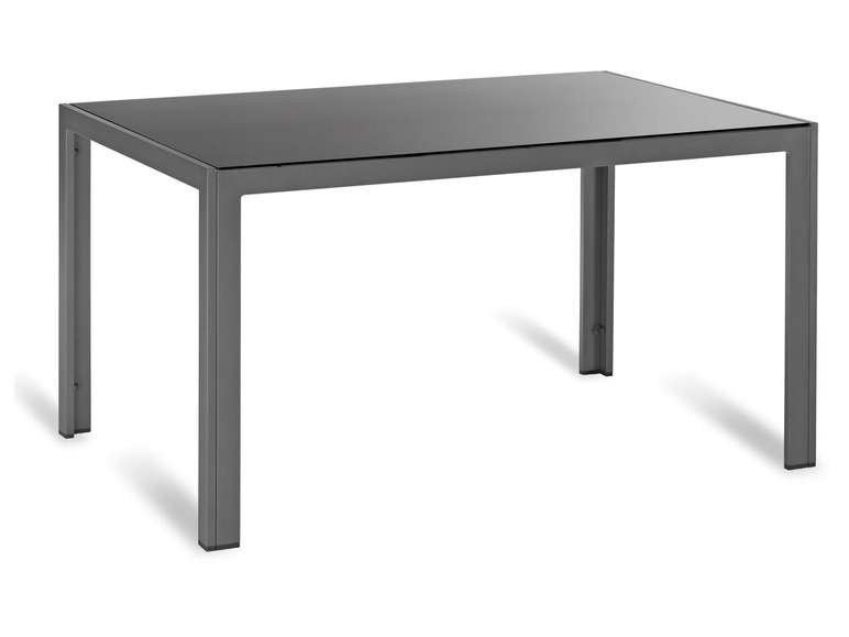 Pełny ekran: LIVARNO home Aluminiowy stół ogrodowy Houston, 140 x 90 cm, z obracanym blatem, srebrny - zdjęcie 6