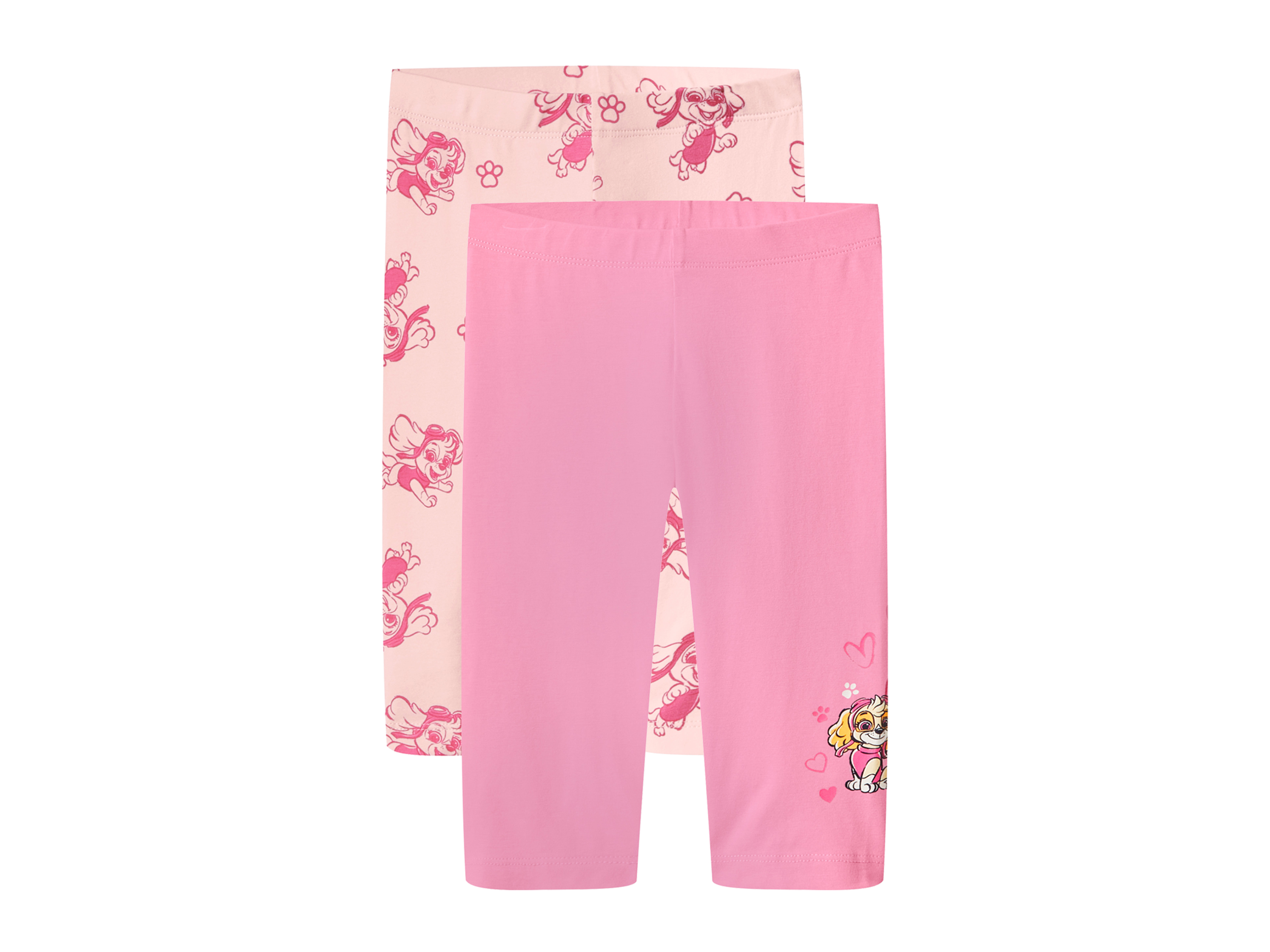 LUPILU® Legginsy capri dziecięce Psi Patrol, 2 sztuki (Różowy, 122/128)