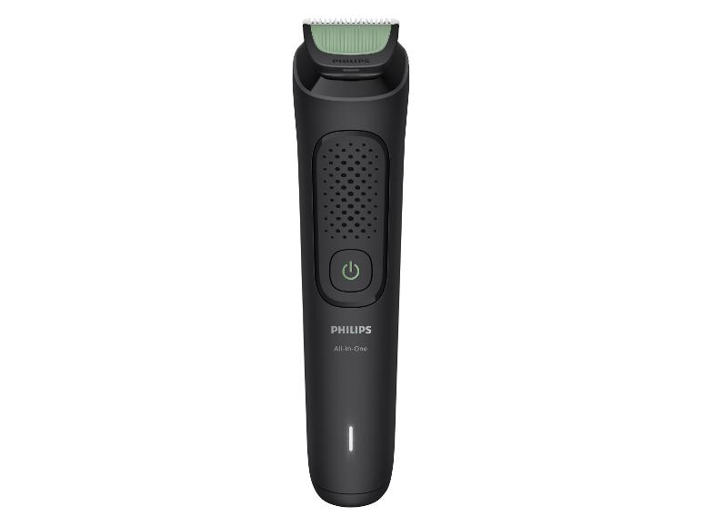 Czarny trymer Philips All-in-One z zieloną głowicą tnącą