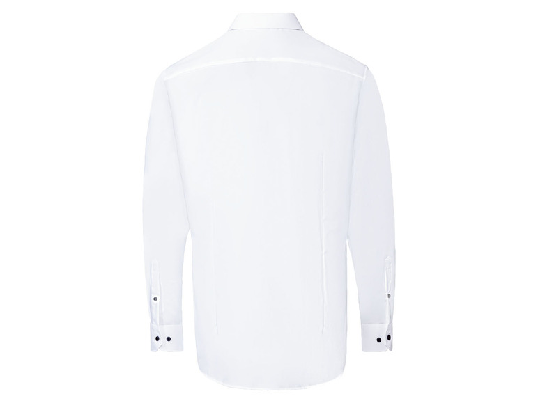 Pełny ekran: NOBEL LEAGUE® Koszula biznesowa męska z bawełny, slim fit, biała - zdjęcie 2