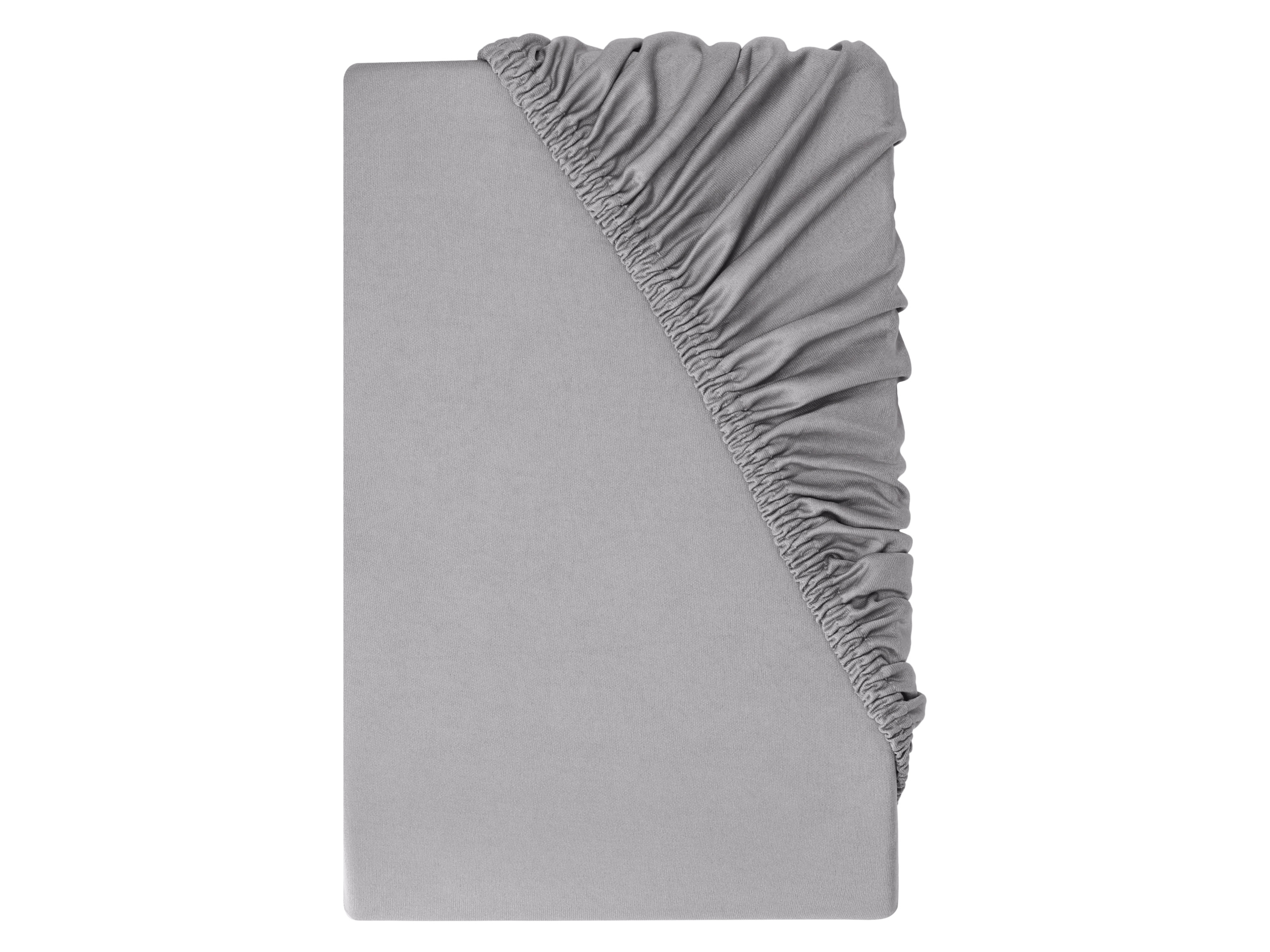 LIVARNO® Prześcieradło z mikrowłókna z gumką, 180-200 x 200 cm (Szary)