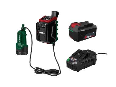 PARKSIDE® Zestaw Pompa do zbiornika na deszczówkę, 20 V z akumulatorem, 4 Ah i ładowarką, 4,5 A